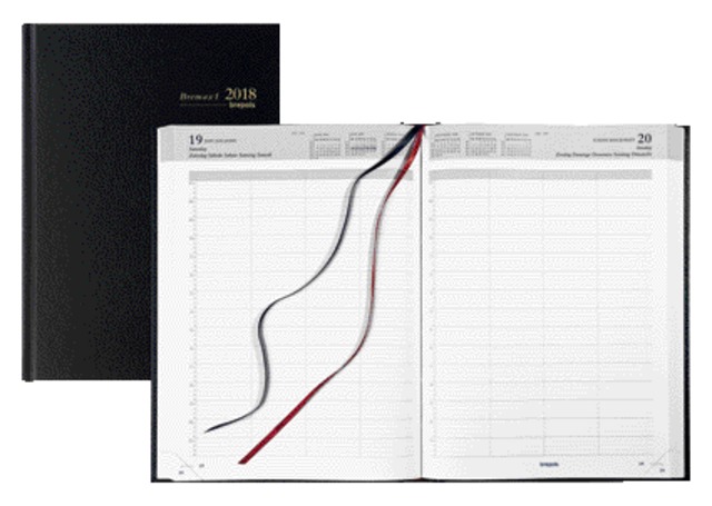 0.001.1345.01.6 - Brepols Agenda Bremax 1dag/1pag 21x29cm Zwart 1st