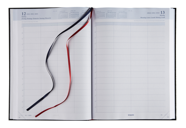0.001.1345.01.6 - Brepols Agenda Bremax 1dag/1pag 21x29cm Zwart 1st