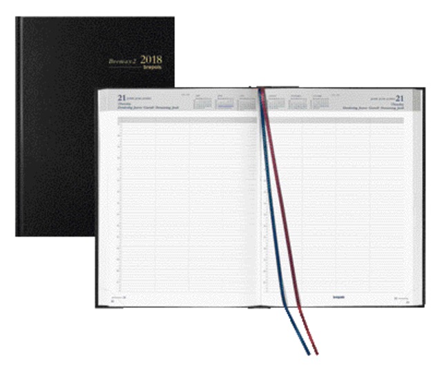 0.002.1345.01.6 - Brepols Agenda Bremax II 1dag/2pag. A4 Zwart 1st