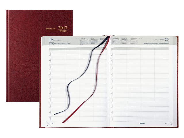 0.001.1345.01.6 - Brepols Agenda Bremax 1dag/1pag 21x29cm Zwart 1st