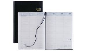 0.030.1256.01.6 - Brepols Agenda Omega 7dag/2pag 21x29.7cm Zwart 1st
